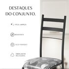 Conjunto Sala De Jantar Mesa Retangular 180x75cm Tampo Granit