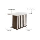 Conjunto Sala De Jantar Mesa Retangular Amália Com Vidro 136c