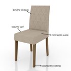 Conjunto Sala De Jantar Mesa Retangular Amalia Com Vidro 136c