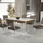 Conjunto Sala De Jantar Mesa Retangular Com 6 Cadeiras Natani