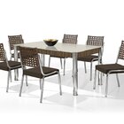 Conjunto Sala De Jantar Mesa Retangular Com 6 Cadeiras Natani