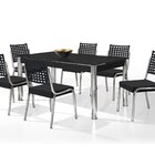 Conjunto Sala De Jantar Mesa Retangular Com 6 Cadeiras Natani