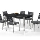 Conjunto Sala De Jantar Mesa Retangular Com 6 Cadeiras Natani