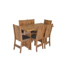 Conjunto Sala De Jantar Mesa Retangular Destak Com 6 Cadeiras