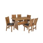 Conjunto Sala De Jantar Mesa Retangular Destak Com 6 Cadeiras