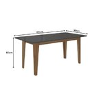 Conjunto Sala De Jantar Mesa Retangular Liz Com Vidro 160cm 6