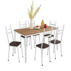 Conjunto Sala De Jantar Mesa Retangular Tampo Bp Com 6 Cadeir