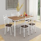 Conjunto Sala De Jantar Mesa Retangular Tampo Bp Com 6 Cadeir