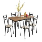 Conjunto Sala De Jantar Mesa Retangular Tampo Bp Com 6 Cadeir