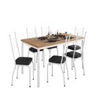 Conjunto Sala De Jantar Mesa Retangular Tampo Bp Com 6 Cadeir