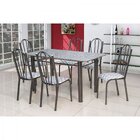 Conjunto Sala De Jantar Mesa Retangular Tampo De Granito Com