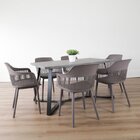 Conjunto Sala De Jantar Mesa Romã 140x80cm Com 6 Cadeiras Mar