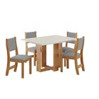 Conjunto Sala De Jantar Mesa Romantic Com 4 Cadeiras Sol  Mel