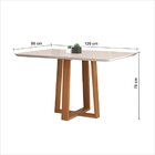 Conjunto Sala De Jantar Mesa Salvador Tampo Vidro/mdf Com 4 C