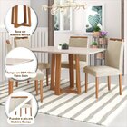 Conjunto Sala De Jantar Mesa Salvador Tampo Vidro/mdf Com 4 C