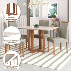 Conjunto Sala De Jantar Mesa Salvador Tampo Vidro/mdf Com 4 C