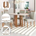 Conjunto Sala De Jantar Mesa Salvador Tampo Vidro/mdf Com 4 C