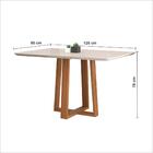 Conjunto Sala De Jantar Mesa Salvador Tampo Vidro/mdf Com 4 C
