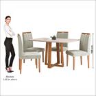 Conjunto Sala De Jantar Mesa Salvador Tampo Vidro/mdf Com 4 C