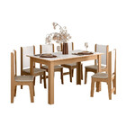 Conjunto Sala De Jantar Mesa Sara 136cm Com 6 Cadeiras Luana