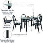 Conjunto Sala De Jantar Mesa Sara Com 4 Cadeiras Diva 1,20m G