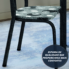 Conjunto Sala De Jantar Mesa Sara Com 4 Cadeiras Diva 1,20m G