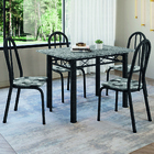 Conjunto Sala De Jantar Mesa Sara Com 4 Cadeiras Diva 1,20m G