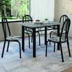 Conjunto Sala De Jantar Mesa Sara Com 4 Cadeiras Diva 1,20m G