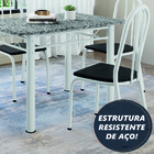 Conjunto Sala De Jantar Mesa Sara Com 4 Cadeiras Diva 1,20m G