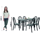 Conjunto Sala De Jantar Mesa Sara Com 6 Cadeiras Diva 1,40m G