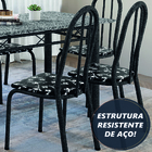 Conjunto Sala De Jantar Mesa Sara Com 6 Cadeiras Diva 1,40m G