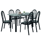 Conjunto Sala De Jantar Mesa Sara Com 6 Cadeiras Diva 1,40m G