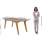 Conjunto Sala De Jantar Mesa Selena 180x90cm Tampo Vidro/mdf