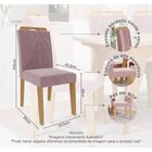 Conjunto Sala De Jantar Mesa Selena 180x90cm Tampo Vidro/mdf