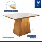 Conjunto Sala De Jantar Mesa Sevilha I Tampo De Vidro 4 Cadei