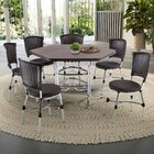 Conjunto Sala De Jantar Mesa Sextavada Com 6 Cadeiras Brastub