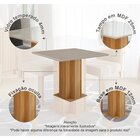 Conjunto Sala De Jantar Mesa Sophia 95x95cm Tampo Vidro/mdf C