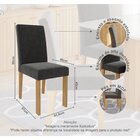 Conjunto Sala De Jantar Mesa Sophia 95x95cm Tampo Vidro/mdf C