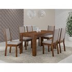 Conjunto Sala De Jantar Mesa Tampo Com 6 Cadeiras Capri Primu