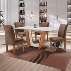 Conjunto Sala De Jantar Mesa Tampo Dakota Plus 120x80cm Com 4
