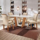 Conjunto Sala De Jantar Mesa Tampo Dakota Plus 120x80cm Com 4