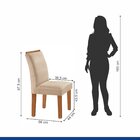 Conjunto Sala De Jantar Mesa Tampo Dakota Plus 120x80cm Com 4