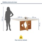 Conjunto Sala De Jantar Mesa Tampo Dakota Plus 120x80cm Com 4