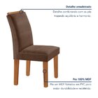 Conjunto Sala De Jantar Mesa Tampo Dakota Plus Vidro 120x80cm