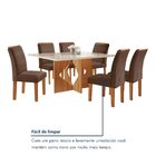 Conjunto Sala De Jantar Mesa Tampo Dakota Plus Vidro 160x80cm