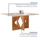 Conjunto Sala De Jantar Mesa Tampo Dakota Plus Vidro 160x80cm