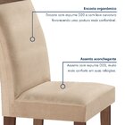 Conjunto Sala De Jantar Mesa Tampo Dakota Plus Vidro 160x80cm