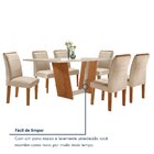 Conjunto Sala De Jantar Mesa Tampo Dakota Plus Vidro 160x80cm