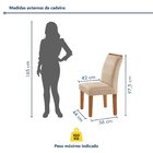 Conjunto Sala De Jantar Mesa Tampo Dakota Plus Vidro 160x80cm