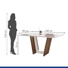 Conjunto Sala De Jantar Mesa Tampo Dakota Plus Vidro 160x80cm